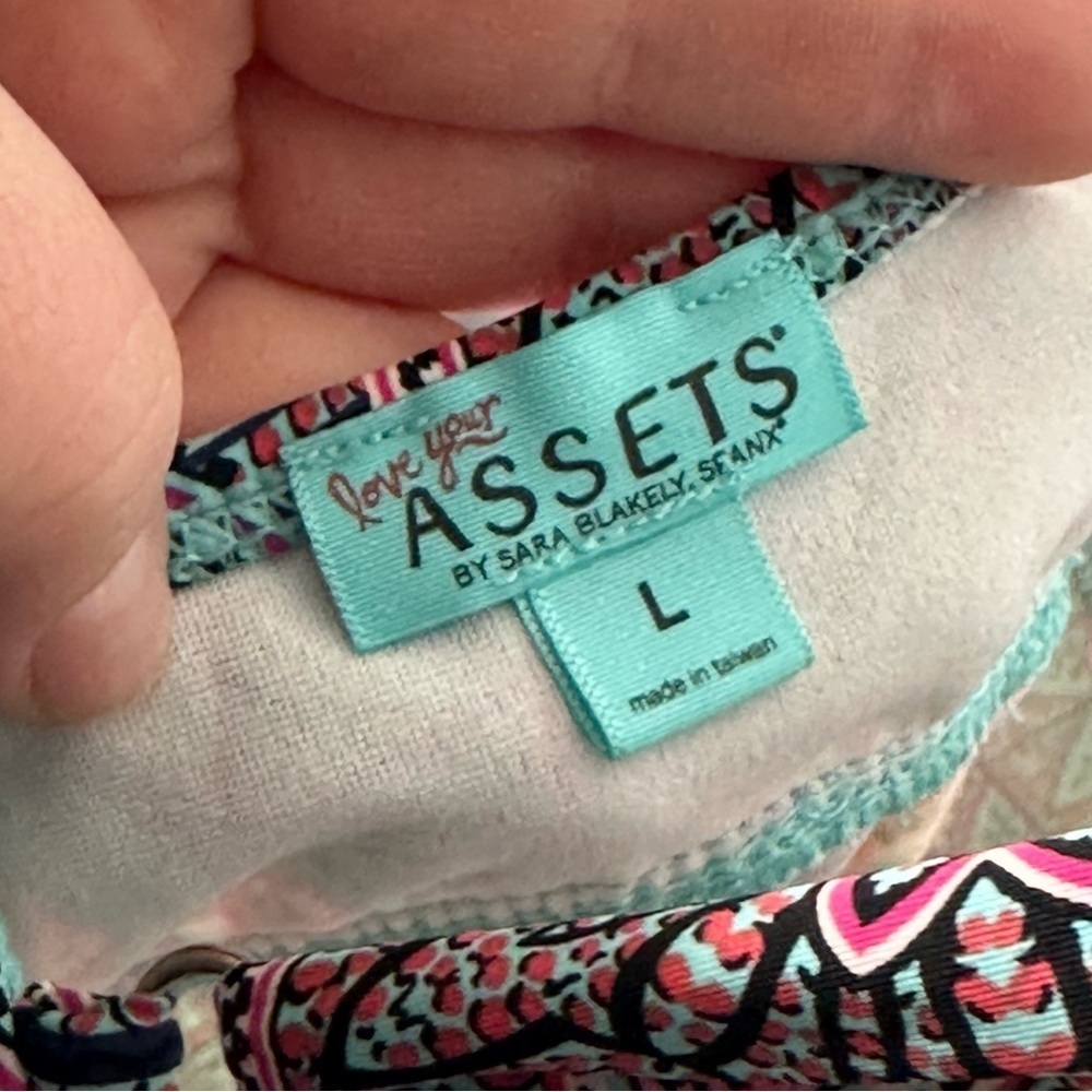 Love Your Assets Spanx Paisley Floral Multicolor Swimsuit Size Large - Picture 10 of 11